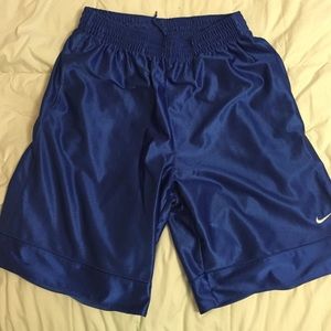 Blue nike basketball shorts