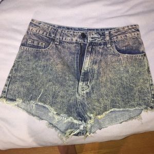 Multi color / denim color shorts urban outfitters