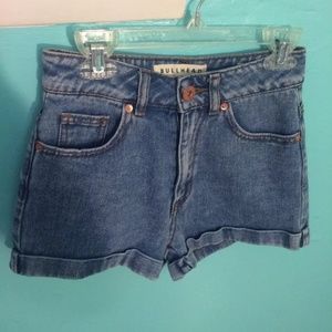 Denim high rise bullhead size 00 short