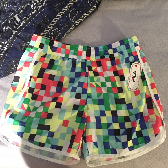 Multi color FILA work out shorts new with tags