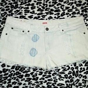 Distressed Denim Shorts