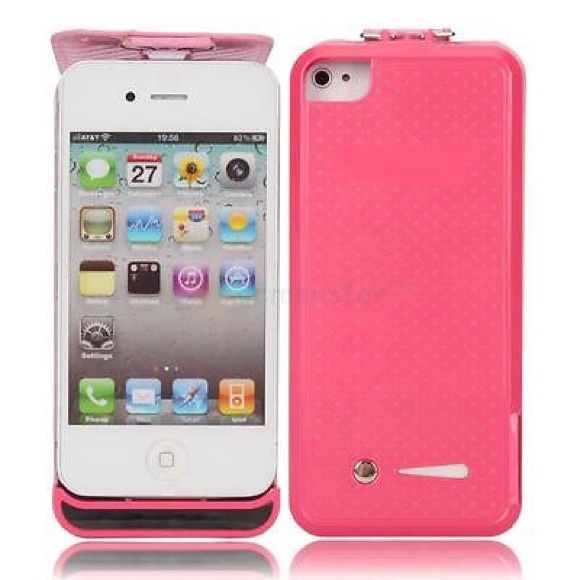 2200mAh Power Charger Backup Leather Cover Case