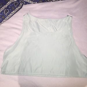 American Apparel baby blue crop top One Size