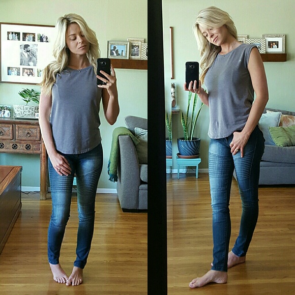 RESERVED Moto Skinny Denim - Picture 4 of 4