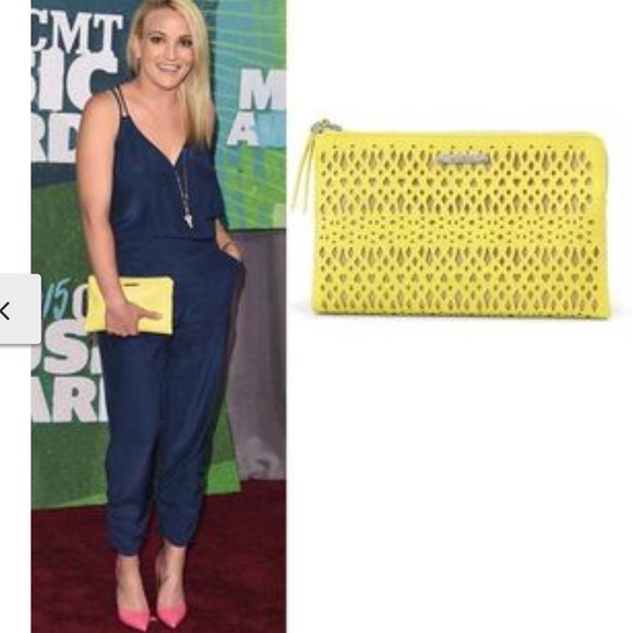 Stella Dot Double Sided Clutch in Citrine