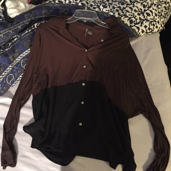 Brown and black urban outfitters top
