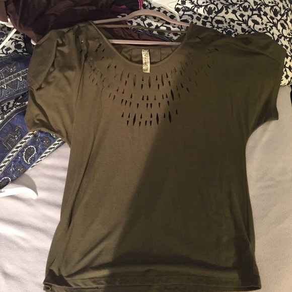 Green free people top