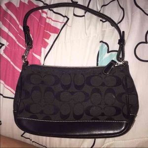 Authentic small black coach purse