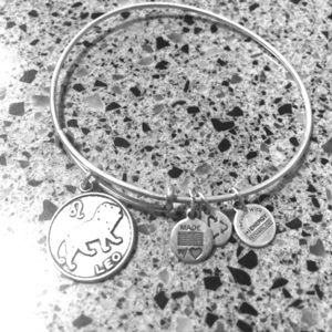 Silver Authentic Alex and Ani "Leo" Bracelet