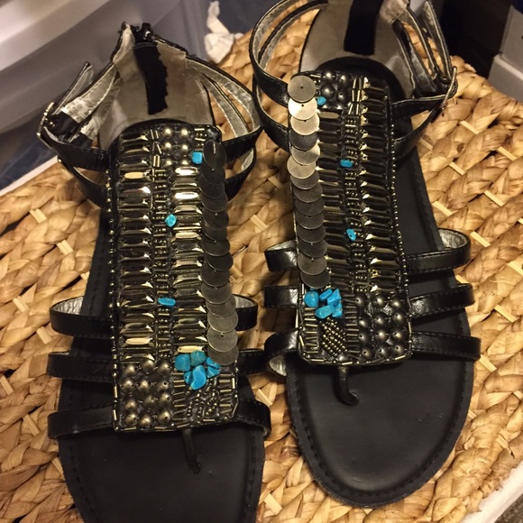 Embellished Gladiator Sandals