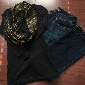 Black And Gold Infinity Scarf