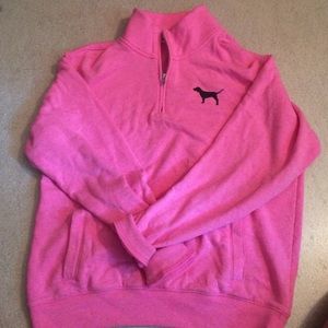 VS Pink 1/4 zip sweatshirt