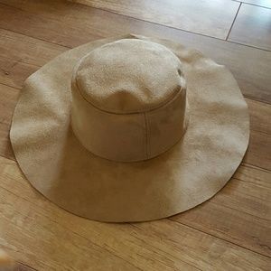 Caramel suede floppy sunhat