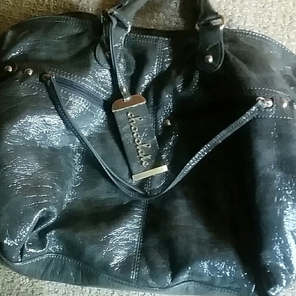 Shiney grey handbag