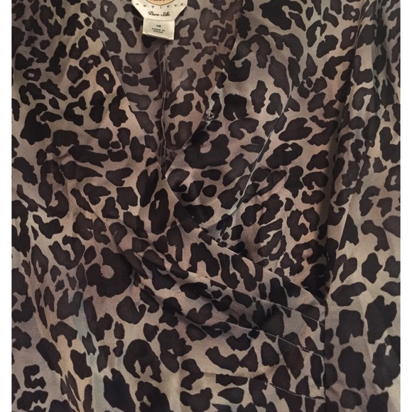 Talbots Silk Animal Print Shell - Picture 2 of 3