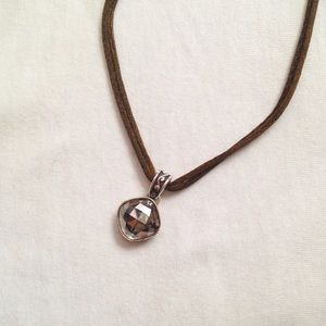 Brighton Jewelry necklace // brown and gray
