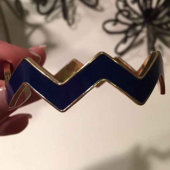 Bangle Bracelet navy chevron