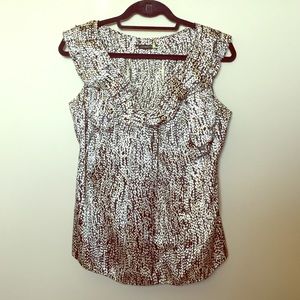 Leifsdottir Silk Black & White Top