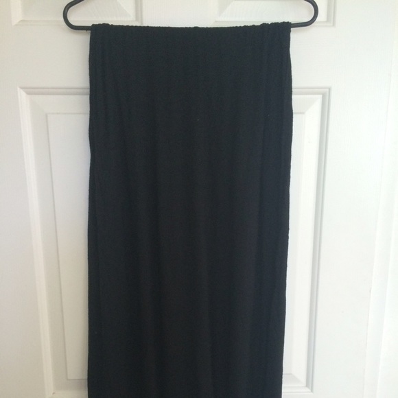 Black Cotton Maxi Skirt - Picture 1 of 2