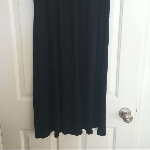 Black Cotton Maxi Skirt - Picture 2 of 2