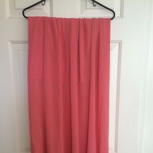 Coral Chiffon Maxi Skirt