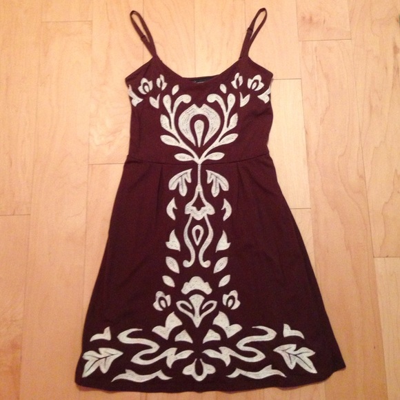 Brown & White dress
