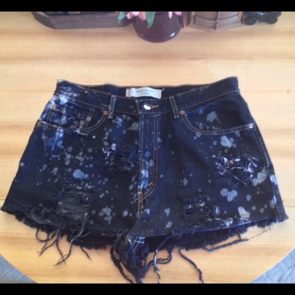 Levi's Denim - Levi's size 12 Destroyed Dark Denim Cutoff Shorts