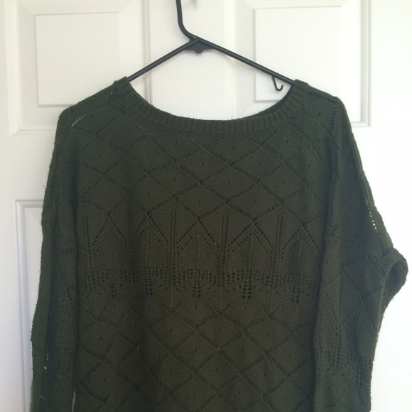 Olive Knit Sweater - Picture 1 of 2