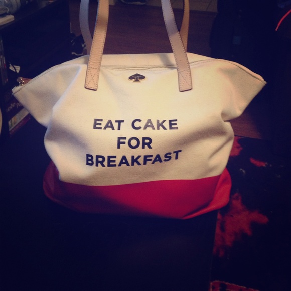 Kate Spade EAT CAKE FOR BREAKFAST tote
