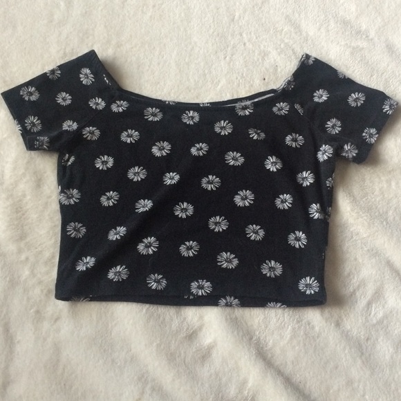 Flower Print Crop Top