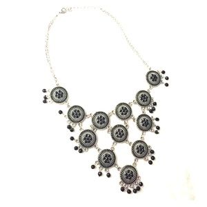 Bohemian style bib necklace