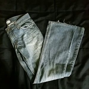 low rise boot cut jeans