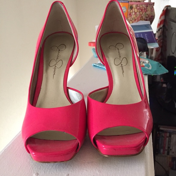 Jessica Simpson Peep Toe sz 6.5 - Picture 2 of 3