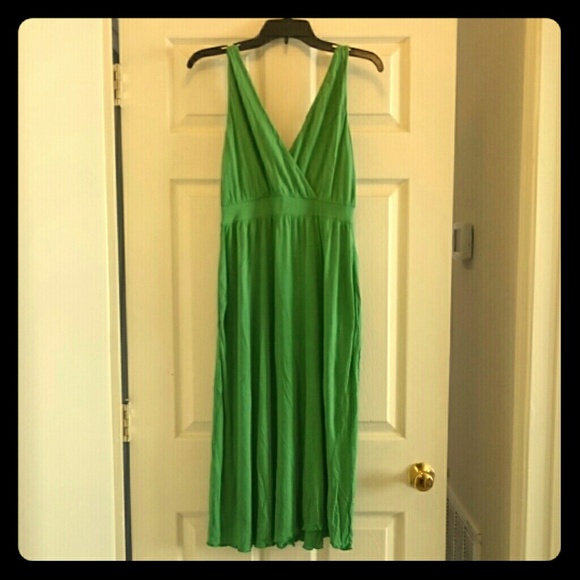 GAP Empire Waist Summer Dress Leaf Green - Sz Med