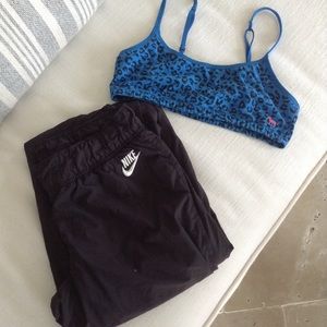 Nike Windbreaker Pants and VS Pink Sports Bra