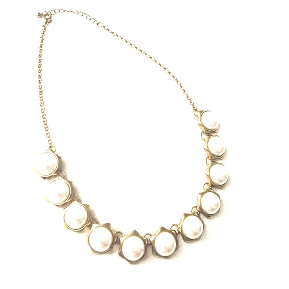 Vintage large bead gold necklace