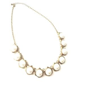 Vintage large bead gold necklace