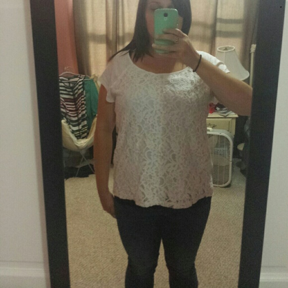 White lace top