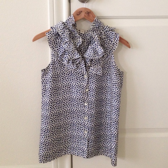 Silk sleeveless blouse