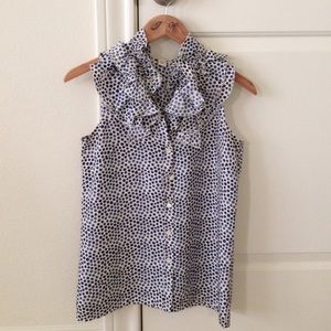 Silk sleeveless blouse