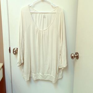 Plus size cream top
