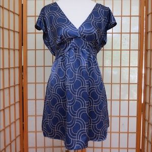 Blue sateen dress