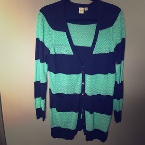 Large Anthropolgie Striped Casual Sweater