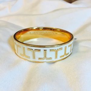 Trina Turk enamel white bangle bracelet