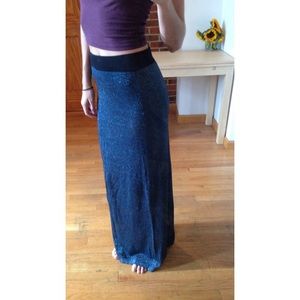 XXI Blue Shimmery Maxi Skirt