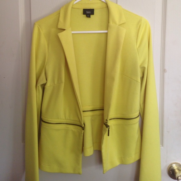 Yellow Zipper Blazer