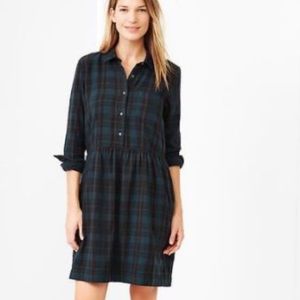 Gap plaid shirtdress. Navy plaid