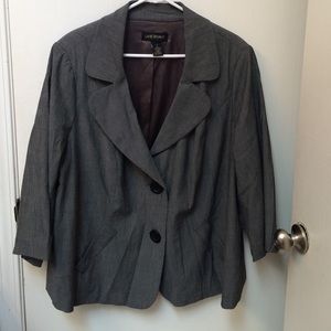 Plus size grey blazer