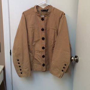 Plus size khaki blazer