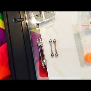 Nipple bars. Surgical steel